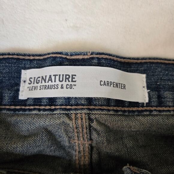 Levi Straus Signature Carpenter Jeans Mens 38x30 Baggy Pants 0710 - Picture 3 of 11